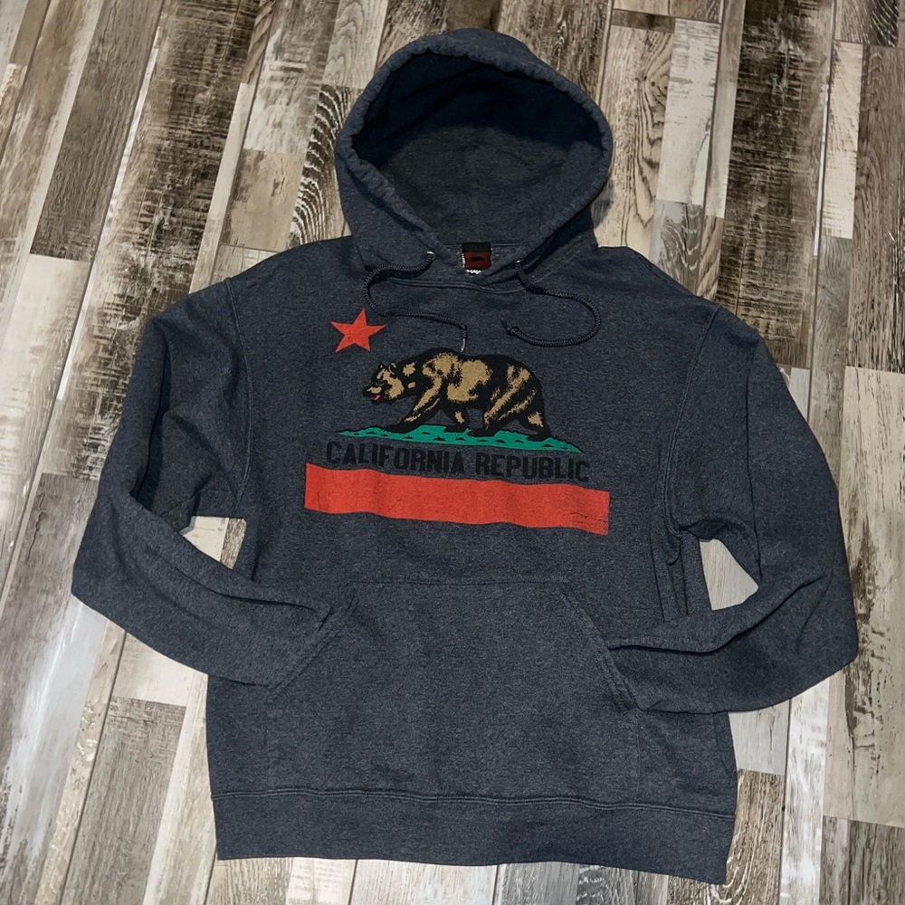 Y2K Tony Hawk Dark Gray California Republic Skate Hoodie